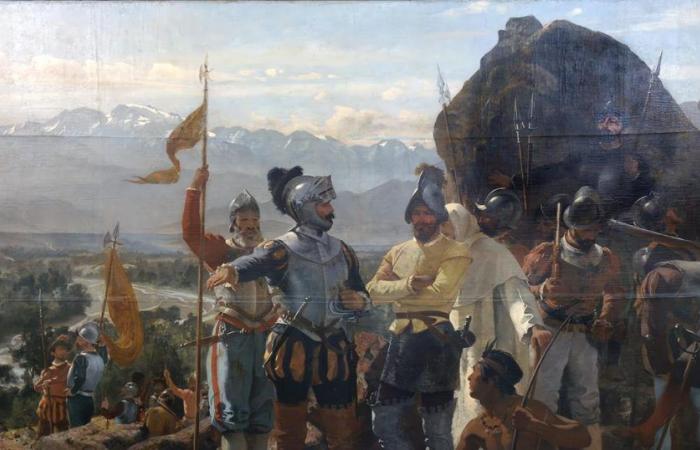 Der spanische Eroberer, der Santiago de Chile gründete