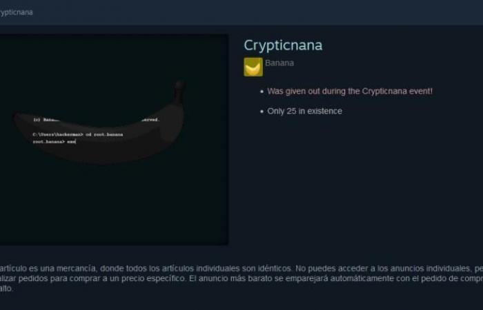 Das KOSTENLOSE Spiel „Klicken auf eine Banane“ generiert Skins im Wert von mehr als 1.300 US-Dollar und erreicht 370.000 gleichzeitige Spieler auf STEAM