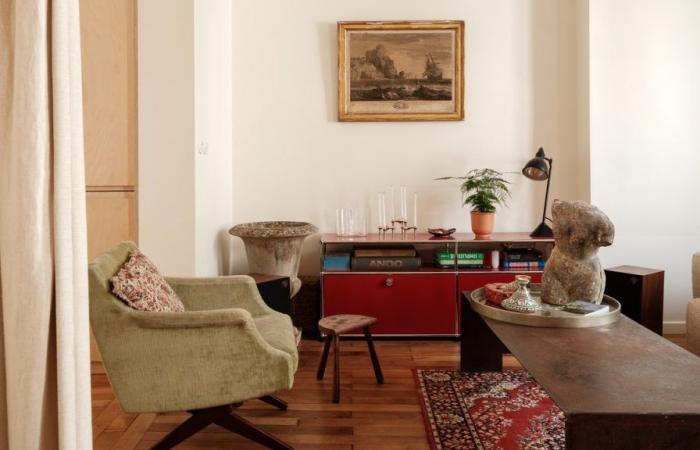 Kleine Wohnungen: Ein „Loft“-Aufbau und eine vom belgischen Design und den 70er Jahren inspirierte Dekoration verwandeln diese 40 m² völlig