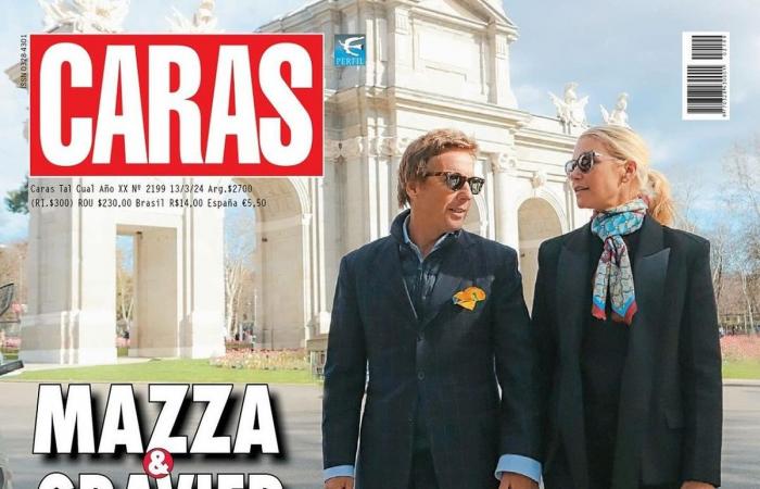 Die 52-jährige Valeria Mazza ist mit ihrem engen, ultrasilbernen Look auf dem Cover einer Zeitschrift
