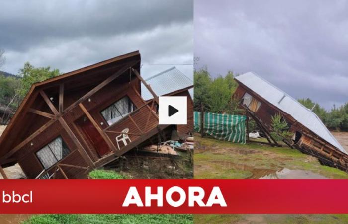 Videos zeigen, wie ein Haus aufgrund des steigenden Wassers in Quillón kurz davor steht, in die Mündung zu stürzen | National