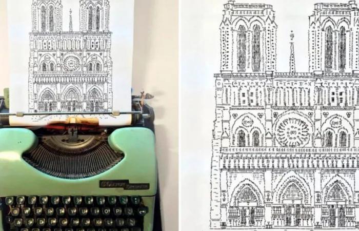 Ein junger Engländer schafft mit seiner Schreibmaschine Kunstwerke