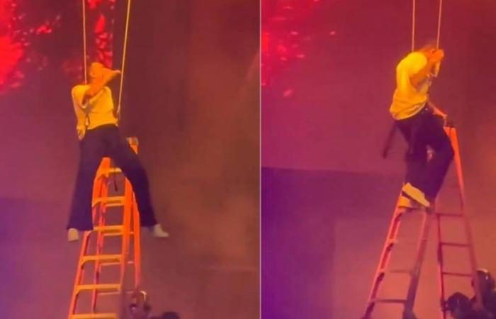 Chris Brown wurde wütend, nachdem er während einer Präsentation in der Luft schwebte