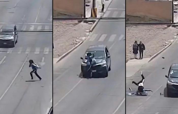 Ein Minderjähriger unter 12 Jahren wird in Puebla von einem Auto angefahren; Überwachungskameras erfassen die Fakten | VIDEO