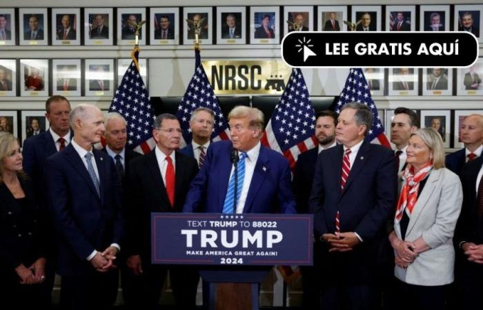 Donald Trump kehrt ins Kapitol zurück und betont die „enorme Einigkeit“ der Republikaner