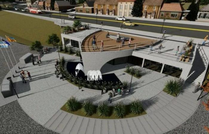 Das Malvinas-Denkmal in Bariloche, ein öffentliches Werk, das nicht nachlässt und vor der Krise gerettet wurde