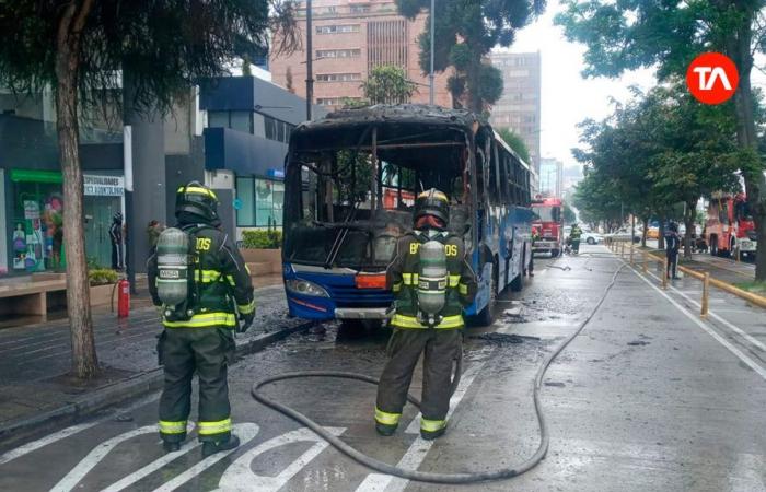 Am 15. Juni 2024 fing ein Bus auf der Amazonas Avenue Feuer