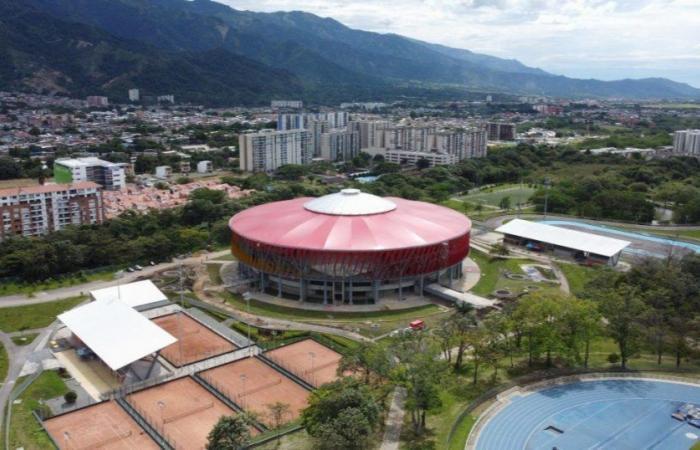 Der Sportpark ist bereit für das kolumbianische Volksfest