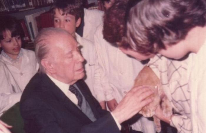 Tag des Buches: Als Borges in der Villa Sarmiento einen Vortrag hielt und eine Katze streichelte