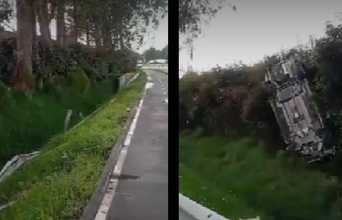 Spektakulärer Unfall auf der Straße Madrid-Facatativá in Cundinamarca