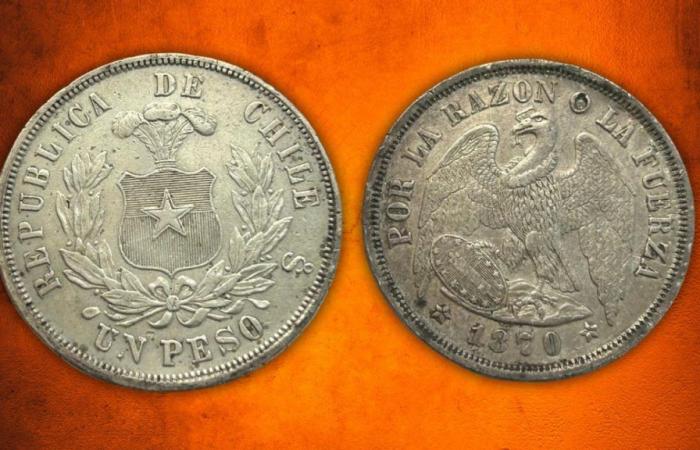 Für diese alte chilenische 1-Peso-Münze aus dem Jahr 1870 geben sie bis zu 120.000 US-Dollar aus