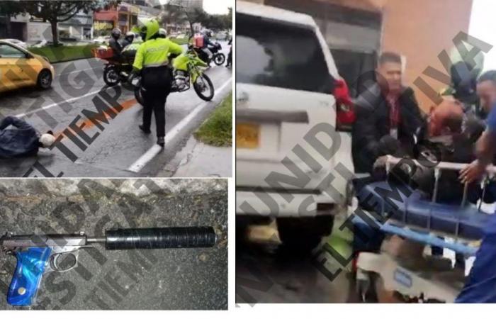 Fotos des Killerangriffs im Norden von Bogotá auf einen demobilisierten ehemaligen Militärangehörigen unter dem Schutz der UNP: „Sie haben Don Wilson verwundet“