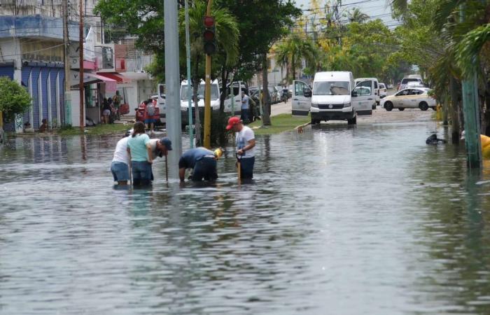 Regen überschwemmte 120 Viertel in Chetumal, Quintana Roo