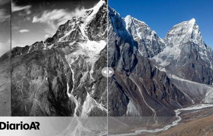 Fotos von hundert Jahren Everest-Besteigung zeigen Auswirkungen des schmelzenden Eises: „Es ist ein Tatort“