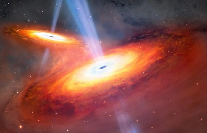 Sie entdecken zwei kollidierende Galaxien, als das Universum gerade erst aufging und 900 Millionen Jahre alt war
