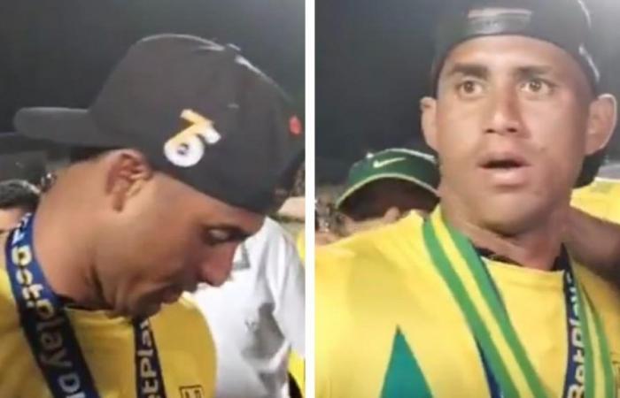 Sie stehlen dem Spieler Carlos Henao mitten in der Feier für den Star in Bucaramanga eine Medaille, Video
