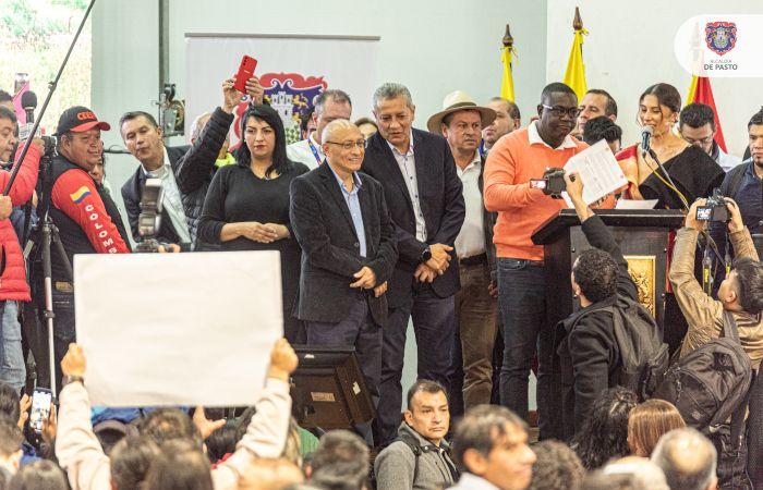 In einer Großveranstaltung an der Cesmag-Universität stellte Bürgermeister Nicolás Toro die Leitung des Bürgermeisteramtes von Pasto in den sechs Monaten seiner Regierungszeit vor