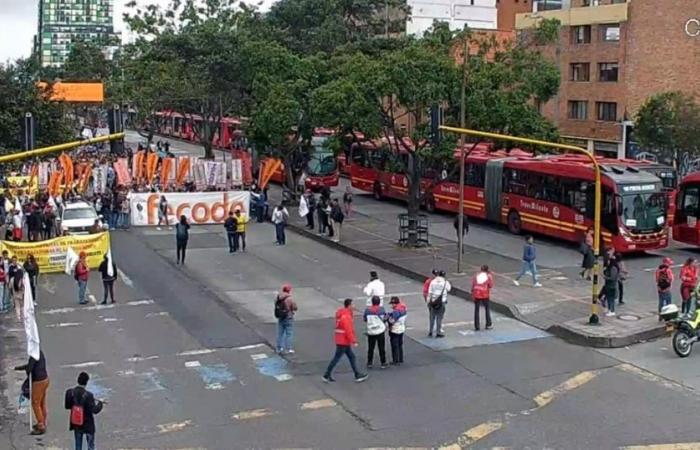Lehrerstreik heute in Bogotá: Zustand der Straßen und Mobilität 17. Juni