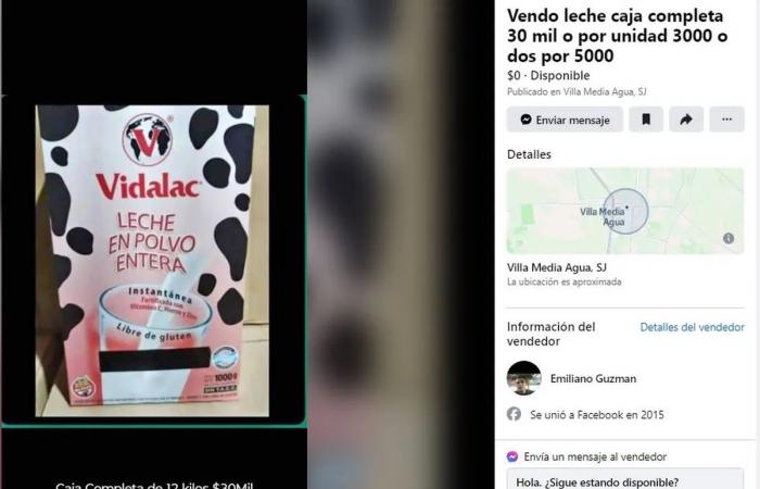 Eine Frau stürzte mit 37 Kisten Milchpulver, die die Nation an Snackbars in Guaymallén geliefert hatte