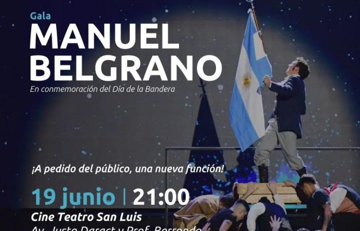 Sie werden die „Manuel Belgrano“-Gala im San Luis Theatre Cinema abhalten