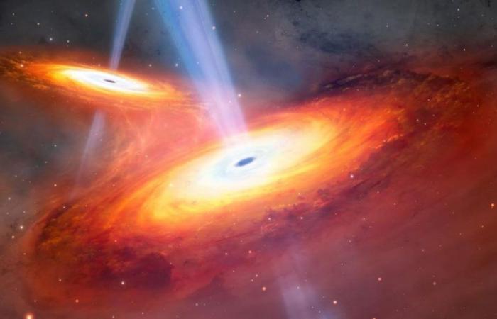 Sie finden das am weitesten entfernte Paar verschmelzender Quasare, 900 Millionen Jahre nach dem Urknall
