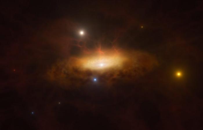 Ein Team von Astronomen beobachtet in Echtzeit das Erwachen eines riesigen Schwarzen Lochs