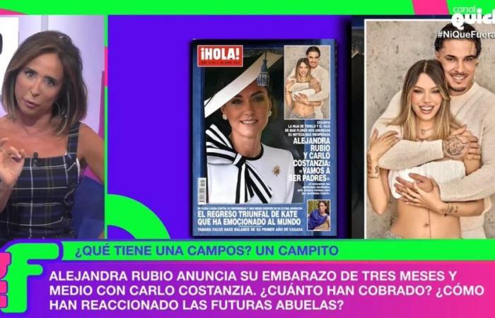 María Patiño verurteilt Alejandra Rubio und Carlo Costanzia nach der Ankündigung, dass sie Eltern werden: „Sie sind absolut inkohärent“