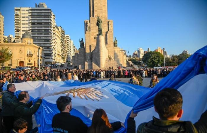 Alle Teile der argentinischen Flagge für diesen 20. Juni