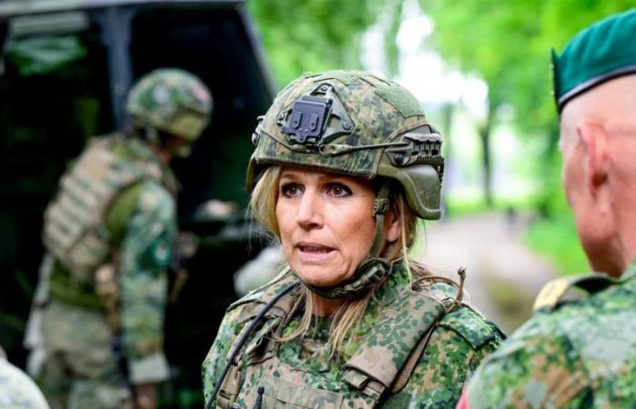 Máxima von Holland legt Schmuck und Kleidung beiseite, um eine Militäruniform zu tragen