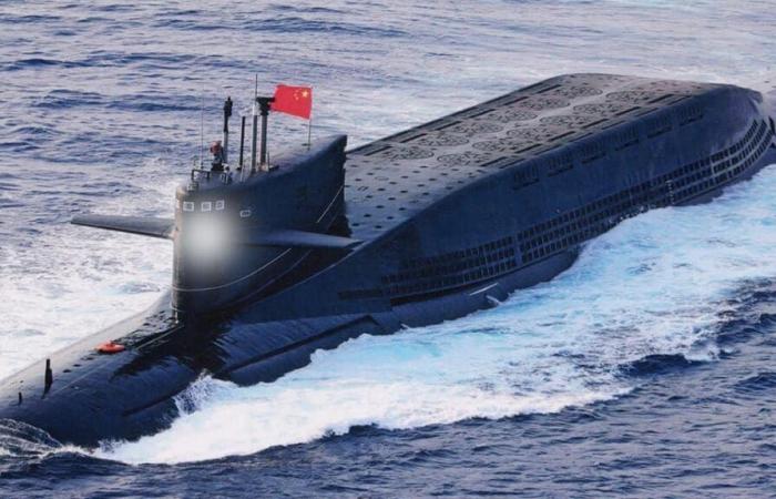 Ein U-Boot mit ballistischen Raketen vom Typ 094 der chinesischen Marine durchquert die Taiwanstraße