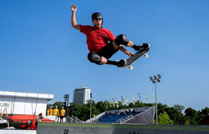 Danny León, mit einem festen Schritt in Richtung der Olympischen Spiele 2024 in Paris im Skateboarden