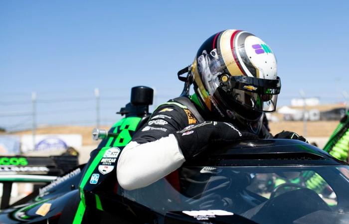 IndyCar: Agustín Canapino hat in Laguna Seca eine sehr kurze Trainingseinheit hinter sich gelassen