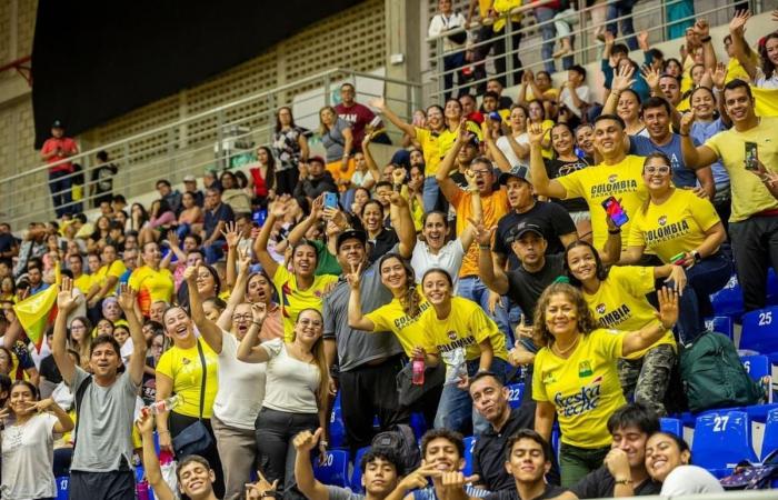 Die edle Geste der Fiba mit Bucaramanga während der Feier des U-18-AmeriCup der Frauen