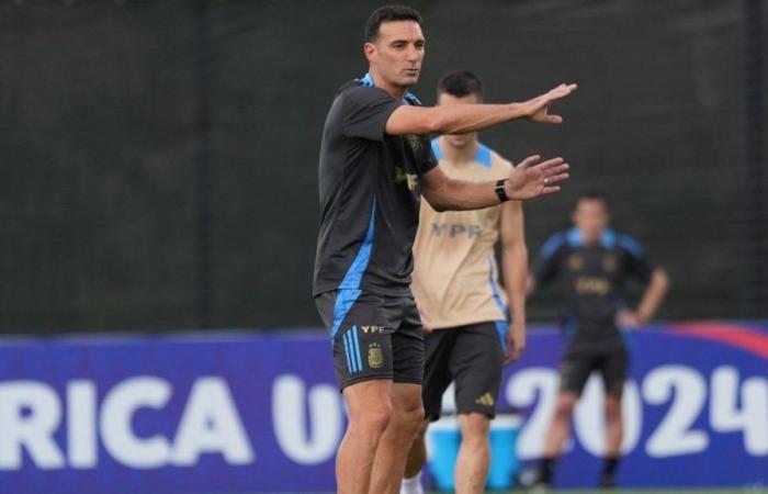 Letztes Training der argentinischen Nationalmannschaft, um Zweifel im Team vor dem Spiel gegen Chile auszuräumen