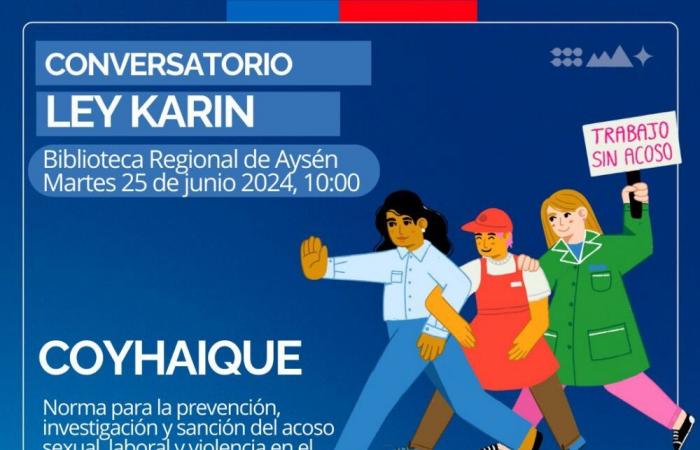 Von der Aysén Seremi für Arbeit und Soziales laden sie zu Diskussionen über das Karin-Gesetz ein
