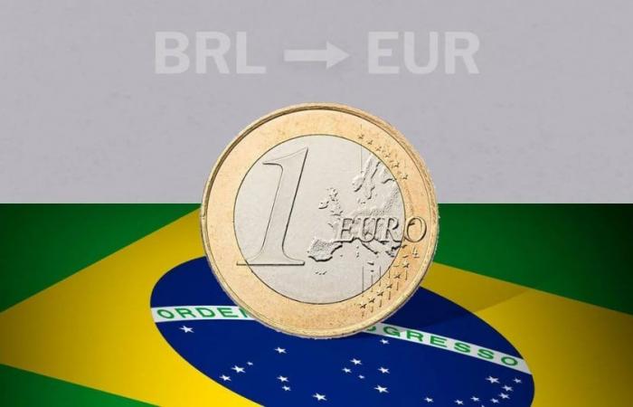 Brasilien: Schlusskurs des Euro heute, 24. Juni, von EUR zu BRL