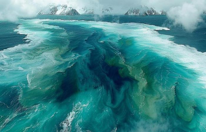 Durch den Klimawandel wird ein Ozean auf der Erde grün