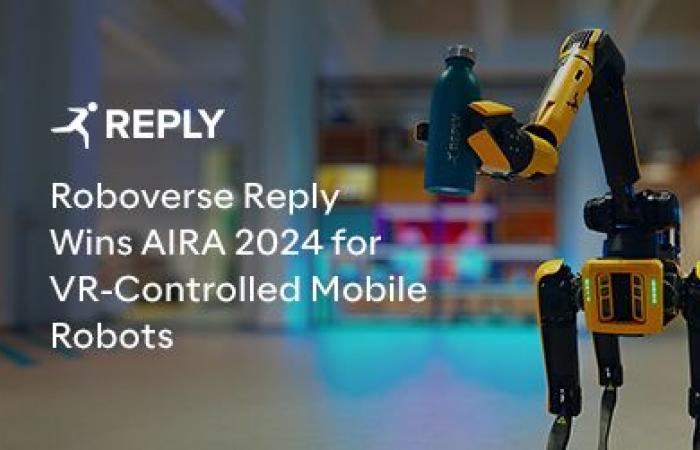 Roboverse Reply erhält den AIRA Challenge 2024 Award für die Steuerung mobiler Roboter mittels Virtual-Reality-Brillen