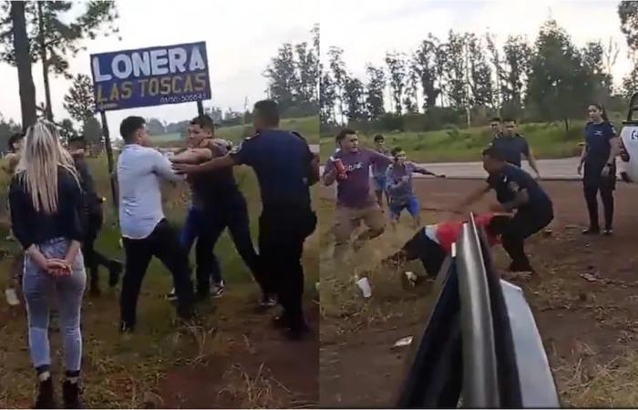 Video: Jugendliche weigerten sich, die Musik leiser zu stellen und schlugen Corrientes-Polizisten mit Peitschen