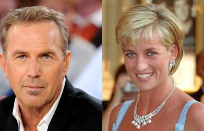 Kevin Costner und Diana of Wales, das Filmpaar, das den tödlichen Unfall von Lady Di abgebrochen hat
