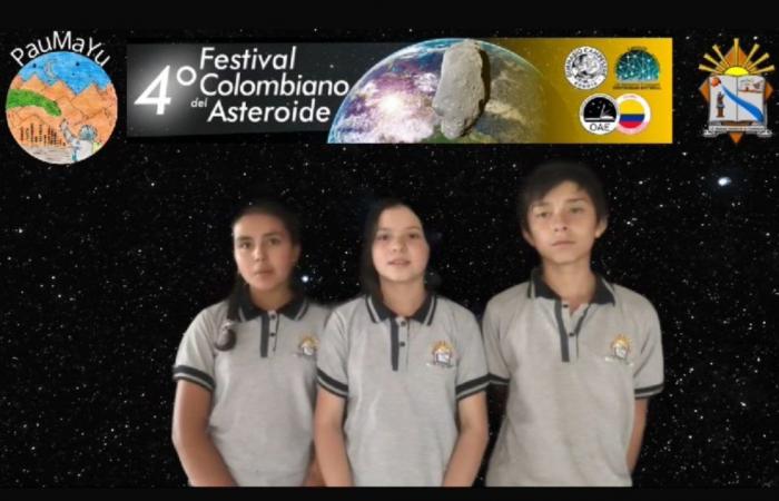 Studenten aus Ráquira gewannen den zweiten Platz beim kolumbianischen Asteroiden-Festival