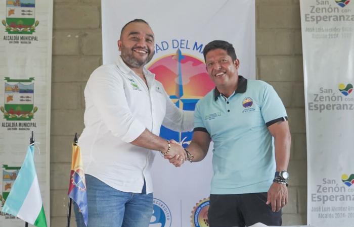Dank einer Allianz zwischen Rektorin Vera und dem Bürgermeister der Universidad del Magdalena steigt die Zahl der Stipendiaten von Magdalena Talent in San Zenón auf 102