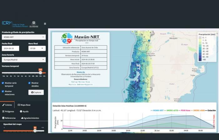 Neue Mawün-NRT-Plattform ermöglicht die Überwachung des Regens in Chile nahezu in Echtzeit