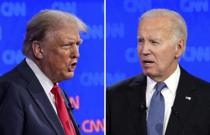 Trump und Biden geraten in ihrer Debatte als Präsidentschaftskandidaten über Wirtschaft und Abtreibung aneinander