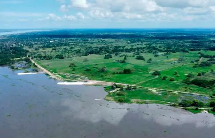 Der Fluss Magdalena erhöhte seinen Pegel im Departement Atlántico