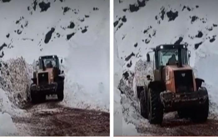 „Eine Wand aus Schnee“: Beeindruckendes Video zeigt, wie die Straße zum Stausee El Yeso aussieht
