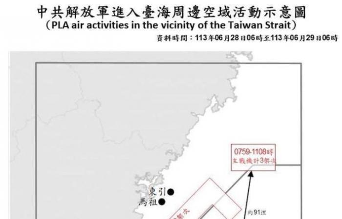 Taiwan entdeckt 23 Kampfflugzeuge und fünf Schiffe der chinesischen Armee in seiner Nähe