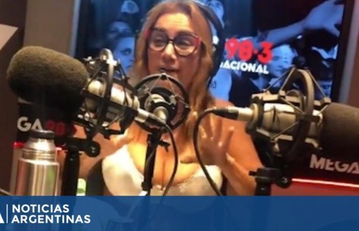 Nancy Pazos blieb in ihrer Radiosendung im BH