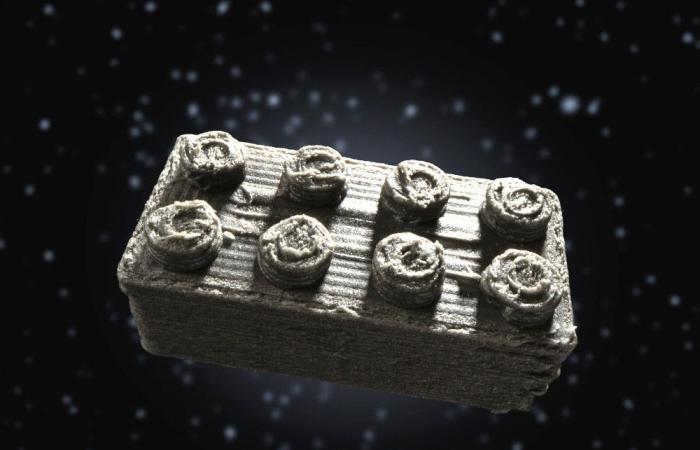 Aus Meteoritenstaub gebaute LEGO-Steine, Test für eine Mondbasis