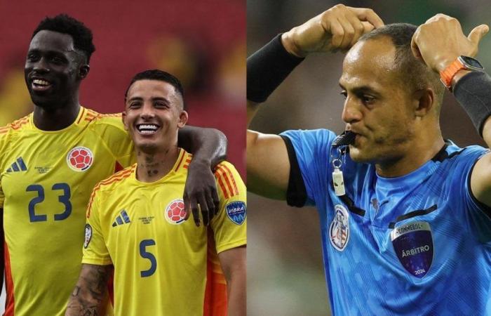 Jesús Valenzuela, der Schiedsrichter des Spiels zwischen Brasilien und Kolumbien; Es gibt keinen guten Hintergrund